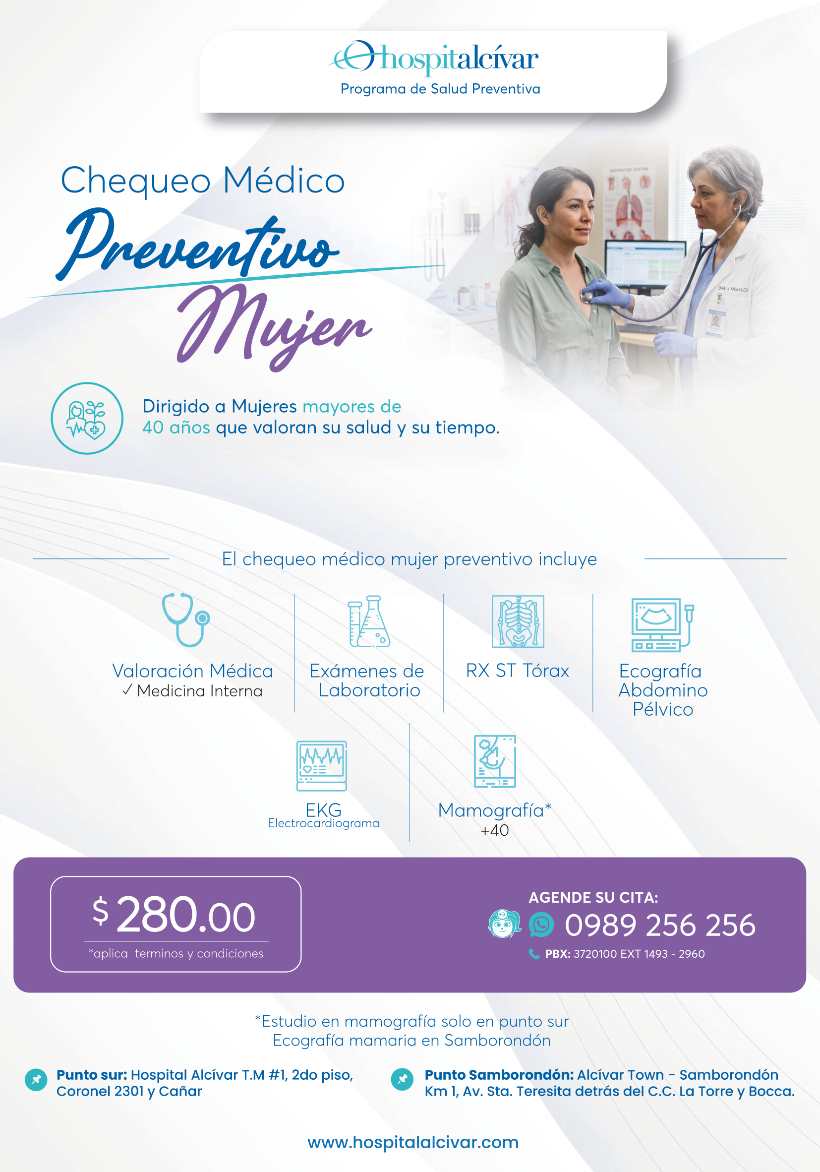 Chequeo Médico Preventivo Mujer MAYOR DE 40