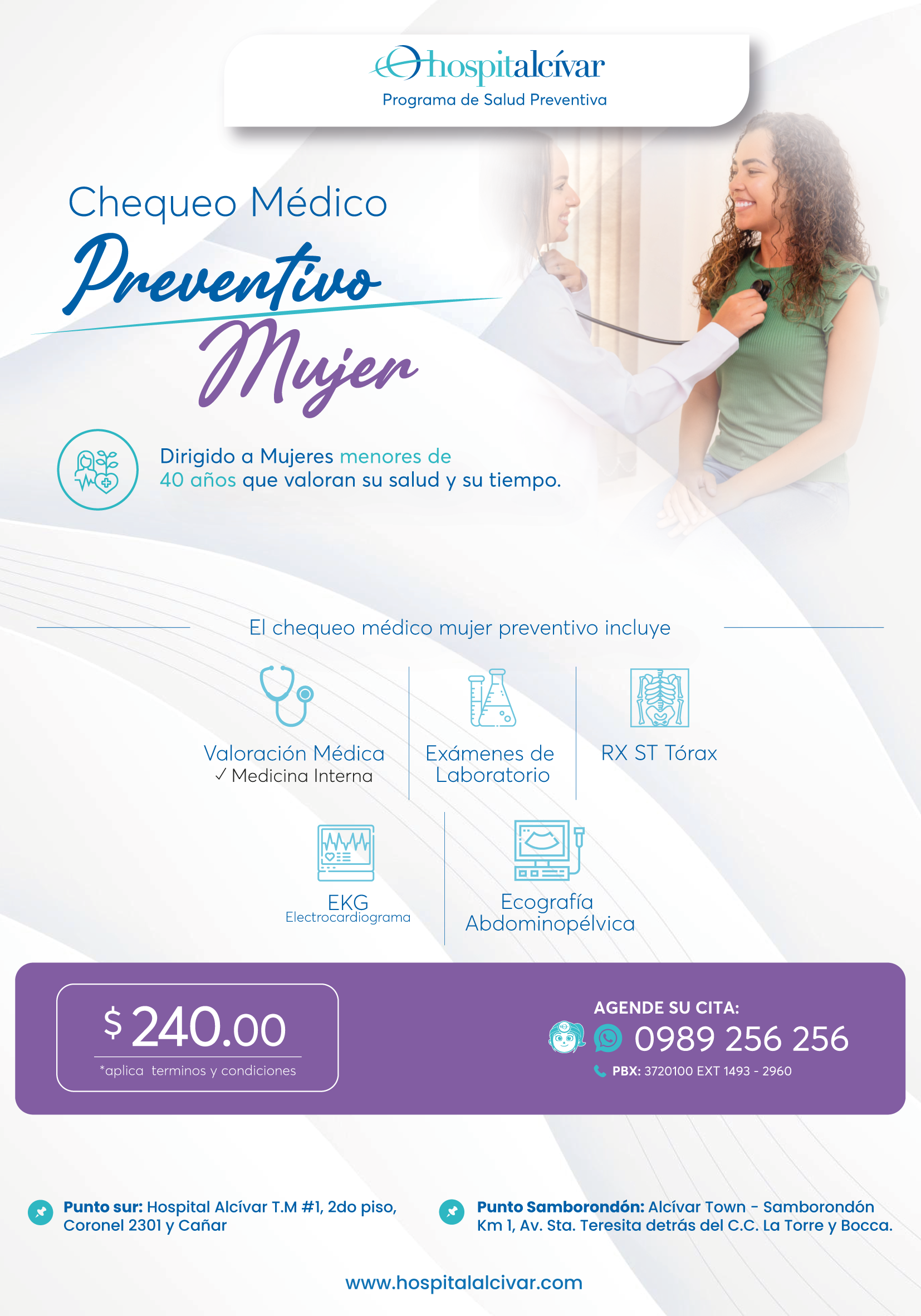 Chequeo Médico Preventivo Mujer MENOR DE 40